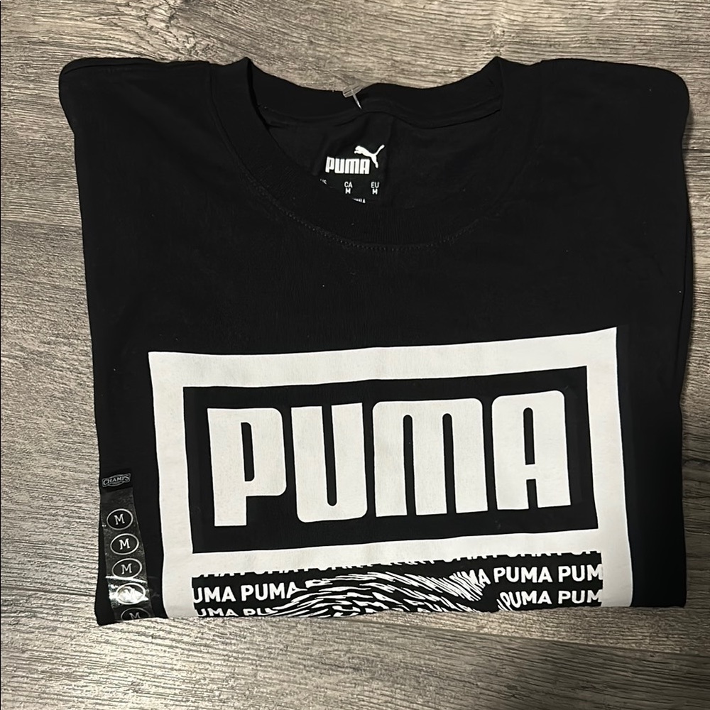 Puma Black Short Sleeve Tee Classic Style